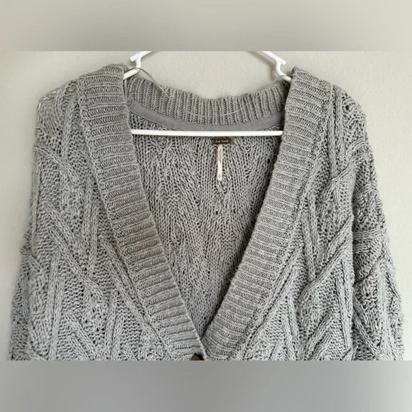 Free People | Montana Cable Cardi | Vapor | Small - Picture 3 of 7